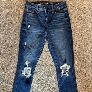American Eagle High-Rise Ripped Skinny Jeans